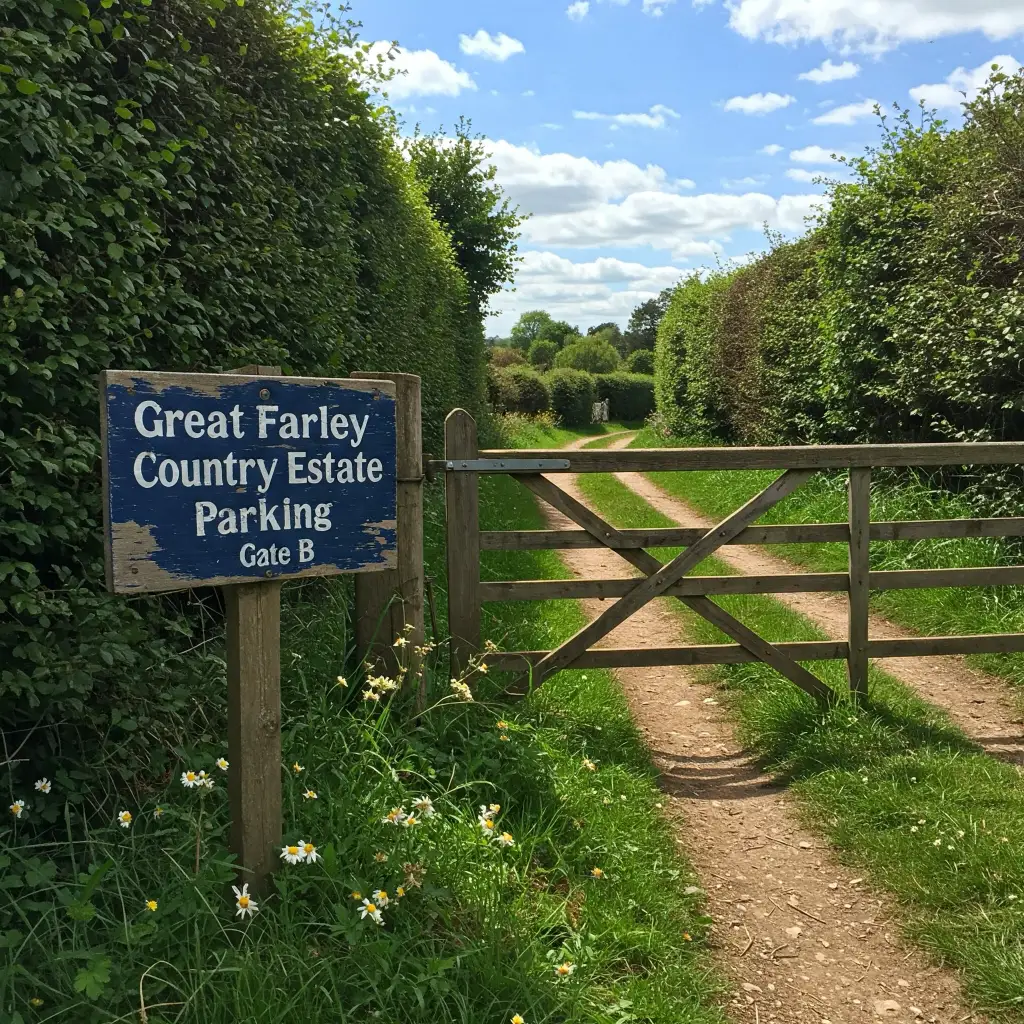 Parking at the Great Farley Estate Parking at the Great Farley Estate